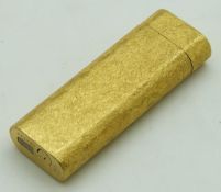 Cartier gold plated lighter with retro textured finish