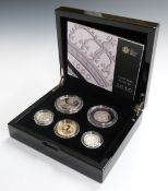 Royal Mint 2010 UK Silver Proof Piedfort Set, limited edition 529/2500, cased with certificate