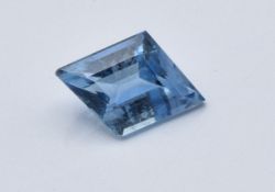 A 1.68ct elongated rectangular cut aquamarine