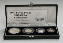 Royal Mint 1997 Silver Proof Britannia Collection, cased with certificate