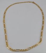 A 9ct gold curb link necklace, 5.0g