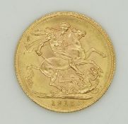 1915 George V gold full sovereign