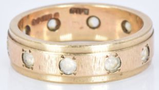 A 9ct gold eternity ring, 5.4g, size O/P