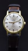 Omega gentleman's automatic wristwatch ref. 166.070 with date aperture, luminous gold hands,