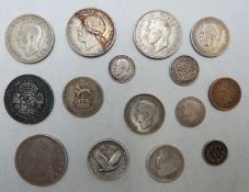 A small collection of 19th and early 20thC USA coins etc to include 1837 50 cent, Newfoundland