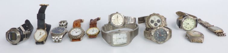 Twelve various ladies and gentleman's wristwatches including Sekonda chronograph, Tressa