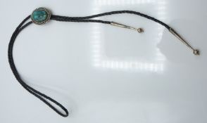 Dan Oliver Shades of the West Navajo silver bootlace necklace, 81.1g, L - 43.5cm