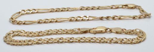Two 9ct gold bracelets, 6.7g