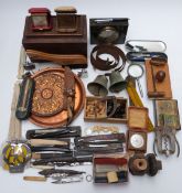 Collectables, bijouterie etc including boxwood chess set, wax seal set, Fagan deer slot sheath
