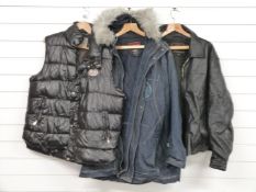 Milan distressed leather jacket size L, Attraction leather jacket size XXL, Moncler gilet, size XXL,