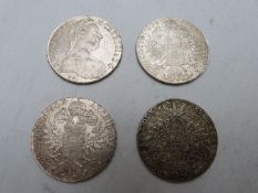 Four Maria Theresia coins