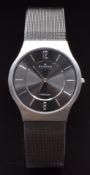 Skagen Titanium gentleman's wristwatch ref. 233LTTM with silver hands and hour markers, stepped