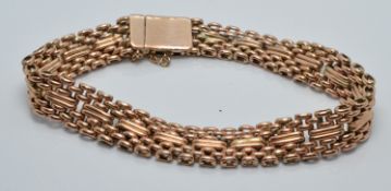 A 9ct rose gold bracelet, 22.1g