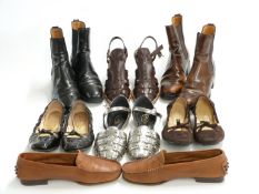 Seven pairs of ladies Tod's shoes and boots