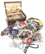 A collection of costume jewellery including beads etc
