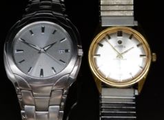 Two gentleman's wristwatches Citizen Eco-Drive ref. E111-S022240 with date aperture, luminous hands,