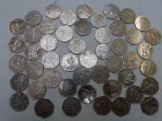 Forty eight collectable 50p coins to include Olympic, Commonwealth Games, Brexit, Beatrix Potter,