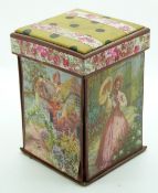 An early 20thC needle box with fold out sections and named Abel Morrall's needles within, W7 x D7