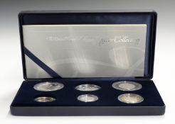 Royal Mint UK 2007 Family Silver Collection, comprising five silver proof coins, cased with booklet