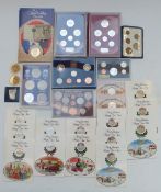 Collectable coinage including a large quantity of Christmas double crowns, 1972 Silver Wedding coins