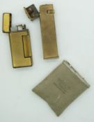 Dunhill Cartier Licence lighter, further Dunhill lighter and another lighter
