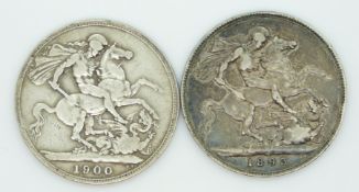 Two Victoria veiled head crowns for 1893 and 1900