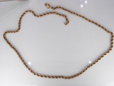 A 9ct gold rope twist necklace, 3.9g