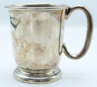 George VI hallmarked silver christening mug, Sheffield 1949 maker Viner's Ltd, height 7.5cm,