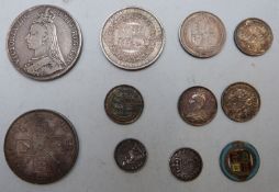 A quantity of Victoria silver coins, Jubilee crown, double florin, half crown, uncirculated