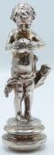 Victorian hallmarked silver novelty seal formed as a cherub, import marks for London 1890, maker's