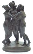 Bronze or similar study of the Three Graces, height 28cm