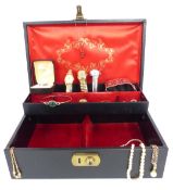 Siam silver bracelet, watches, silver bangle, faux pearls, 9ct gold hoop earrings (1.8g) etc