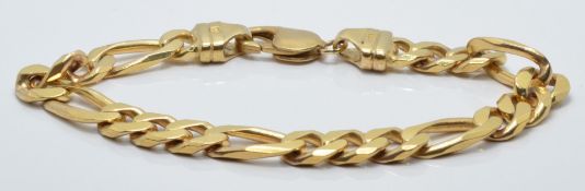 A 9ct gold curb link bracelet, 33.7g