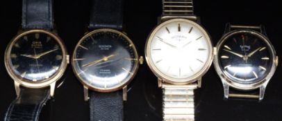 Four gentleman's mechanical wristwatches comprising Oris Super, Rotary, Services and Sekonda,