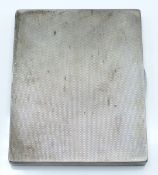 Art Deco hallmarked silver cigarette case with engine turned decoration, Birmingham 1931 maker