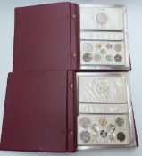 Two coin albums containing largely complete sets of GB coinage 1937-67, some silver content