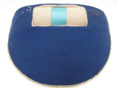 French lace roller cushion, 31 x 47cm