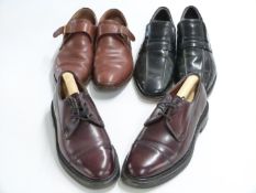 Two pairs of Barker of Earls Barton gentleman's leather brogues, both size 8 with shoe trees and a