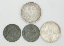 1917 George V florin EF, together with a 1934 Elberfield (Prussian province of the Rheine) 5