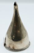 Georgian hallmarked silver wine funnel, London 1797 maker's mark rubbed but likely Robert Hennell