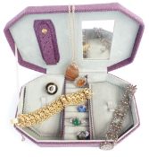 WITHDRAWN    A silver bracelet, silver brooch, silver pendant, brooches etc