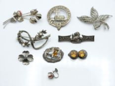 MacDonald clan silver motto brooch 'per mare per terras', Scottish silver brooch, Scottish silver