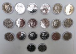 A collection of mint £5 coins in original capsules including a 2005 Bailiwick of Jersey example (Ian