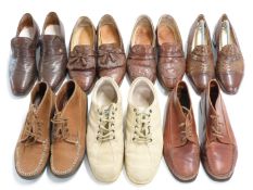 Two pairs of Tod's leather moccasins, Hogan's Athletic trainers and four pairs of gentleman's