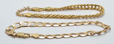 Two 9ct gold bracelets, 8.4g