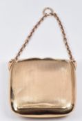 Asprey of London 9ct gold purse/ compact with engine turned decoration, Chester 1915, 33g