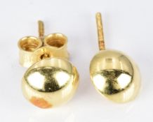 A pair of 18ct gold studs, 1g