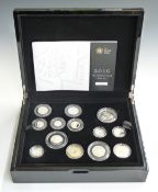 Royal Mint 2010 UK Silver Proof Coin Set, in deluxe case with certificate no 1057