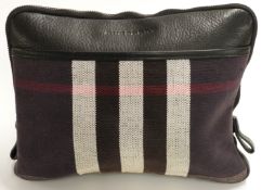 Burberry canvas and leather bag, 26 x 21cm