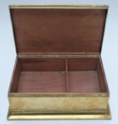 Anglo Indian interest brass cigarette box with inscription 'Royal Calcutta Golf Club, Runner Up in